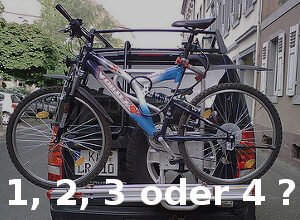 Heckträger können bis zu vier Fahrräder transportieren